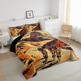 thumbnail image 3 of Feelyou Outdoor Cycling Queen Comforter Set for Teens, Speed Sports Lover Bedding Sets, Countryside Mountain Reversible Bedding Comforter Set, Ultra Soft Bedroom Decor, 3 Pieces, 3 of 8