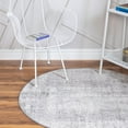 thumbnail image 5 of Unique Loom Caspian Collection Area Rug - Baku (5' 3" Round Gray/Silver), 5 of 11