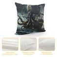 thumbnail image 4 of Chilfamy Pillow Covers, Ocean Octopus Decorative Throw Pillow Covers Kraken Octopus Ship Pillowcase Farmhouse Cushion Cases for Sofa Couch Outdoor Home Decorations White, 4 of 5