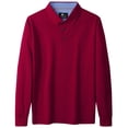 thumbnail image 5 of SPEEDRUN Men's Golf Polo Shirts Casual Business Long Sleeve Polo Shirt for Men Moisture Wicking Dry Quickly Cationic Tennis Golf T-Shirts Wine Red 2XL, 5 of 7