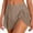 A Khaki, variant on Swimsuit Coverup for Women Wrap Mini Skirt Sarong Solid Color Beach Bikini Cover Ups for Swimwear