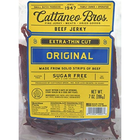 Cattaneo Bros. - Extra-Thin Cut Natural Beef Jerky, 7 Ounce