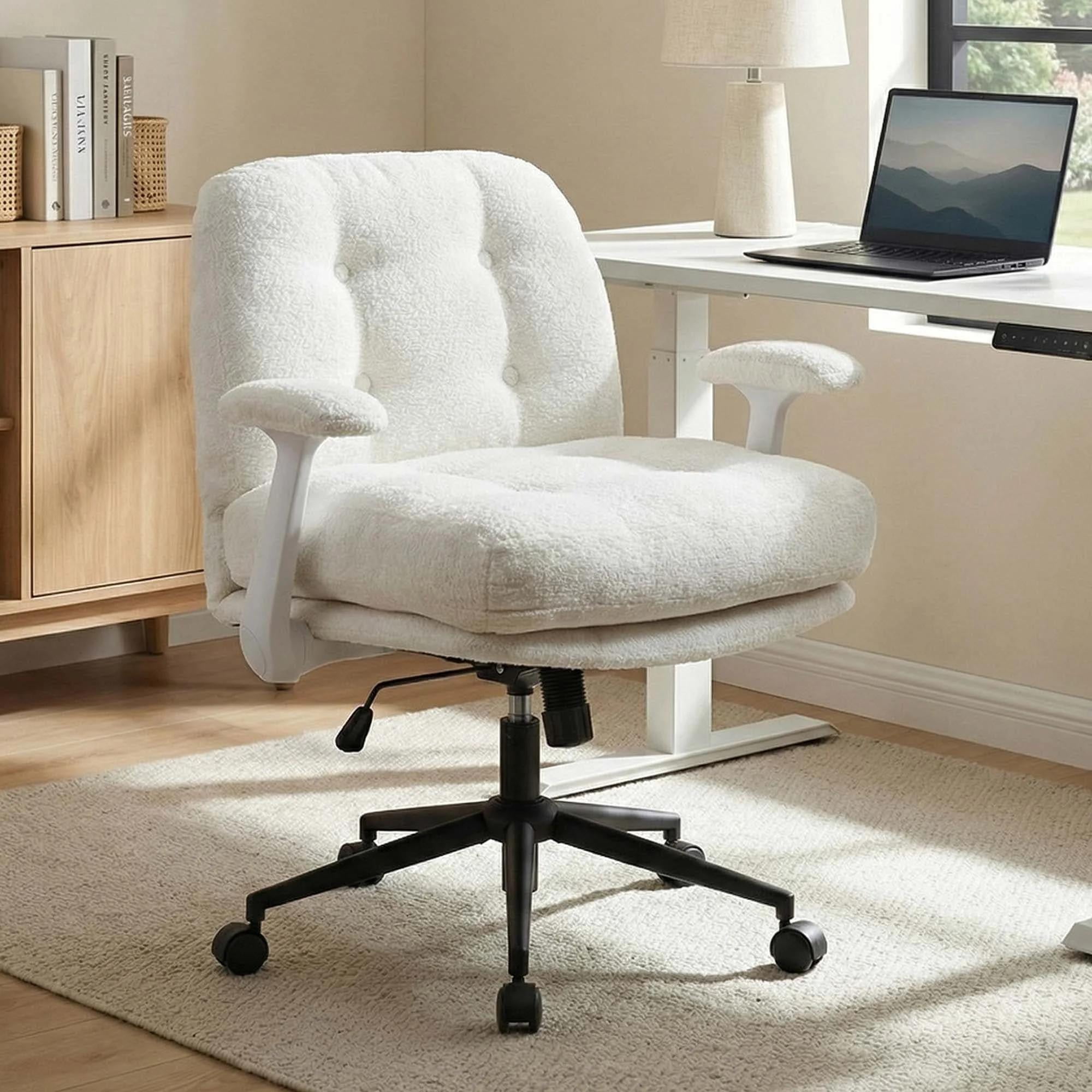chenille swivel desk chair adjustable product
