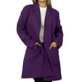 thumbnail image 4 of Panda Uniform by HeedFit 36" Notch Collar Women’s Lab Coat – S Purple, 4 of 7