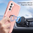 thumbnail image 2 of Samsung Galaxy S22 Plus Case with Ring Kickstand, Galaxy S22+ Case, Dteck Rugged Shockproof Anti-Drop Heavy Duty Protection, Rotating Ring Stand Fit Magnetic Car Mount Phone Case, Rosegold, 2 of 8