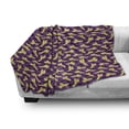 thumbnail image 2 of Tropical Soft Flannel Fleece Blanket, Exotic Parrot Birds Flying on Oriental Fairytale Backdrop Boho, Cozy Plush for Indoor and Outdoor Use, 50" x 60", Mustard Dark Grey and Purple, by Ambesonne, 2 of 5