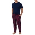 thumbnail image 5 of Fruit Of The Loom Men’s Short Sleeve Crewneck Top and Fleece Pajama Pants Set, 5 of 5