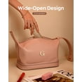 thumbnail image 4 of Bolsa de maquillaje Vogewood Initial, impermeable, doble capa, piel sintética, 4 of 7