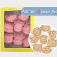 thumbnail image 2 of 8-Piece Forest Animals Cookie Cutters Set: Giraffe, Lion, Panda, Elephant, Cow, Monkey, Koala Shapes, Pastry Embosser, Baking Tools & Kitchen Accessories, 2 of 5