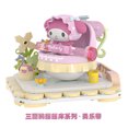 thumbnail image 3 of Nuevos bloques de cama vibratorios de Sanrio Dibujos animados Hello Kitty My Melody Cinnamoroll Kuromi Bloques Adornos Juguetes para niños, 3 of 5