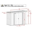 thumbnail image 3 of Arrow Classic Steel Storage Shed, 8x4, Blue Grey, 3 of 8