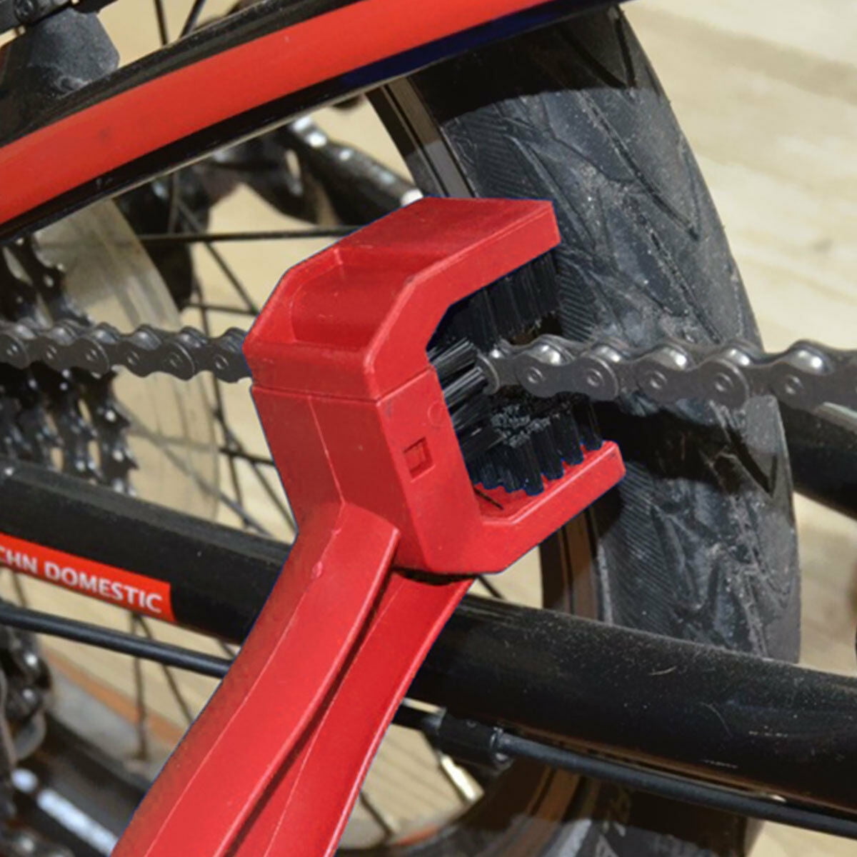 red mountain bike chain