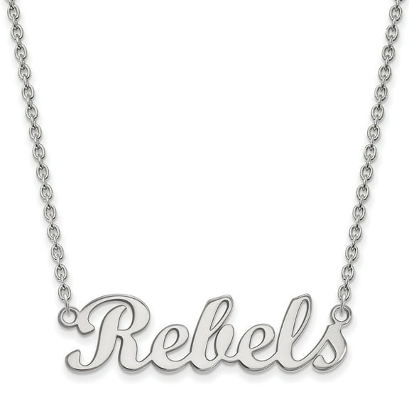 Women's Ole Miss Rebels Silver Script Necklace