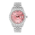 thumbnail image 3 of Simone Chic Fully Iced Out Diamond Watch for Women's w/Roman Numerals Easy Read Date and Colorful Dials- Designer Hip Hop Blinged Out Timepiece - ST10226RND-LA (ST10226RND-LA-T SLV-Pink), 3 of 7