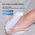 thumbnail image 3 of LYCAQL Toe Cleaning Brush, Silicone Foot Scrubber for Shower with 15.7" Long Handle Soft Cleaning Bath Brush Feet Cleaner Scrub Foot Care, Exfoliation Lotion Applicator for Seniors,Elderly,2Pcs, 3 of 7