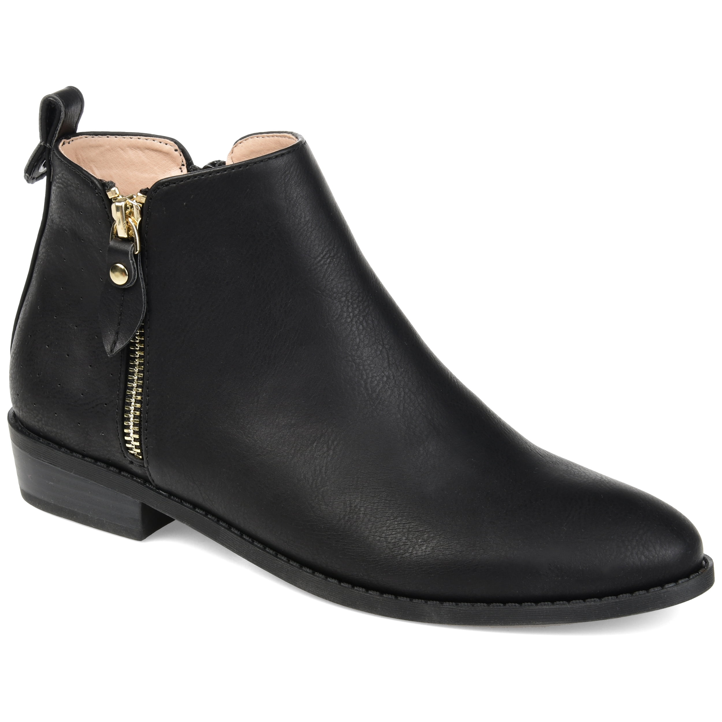 low heel booties