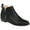 Black, variant on Womens Ellis Inside Zip Stacked Heel Booties, Widths Available