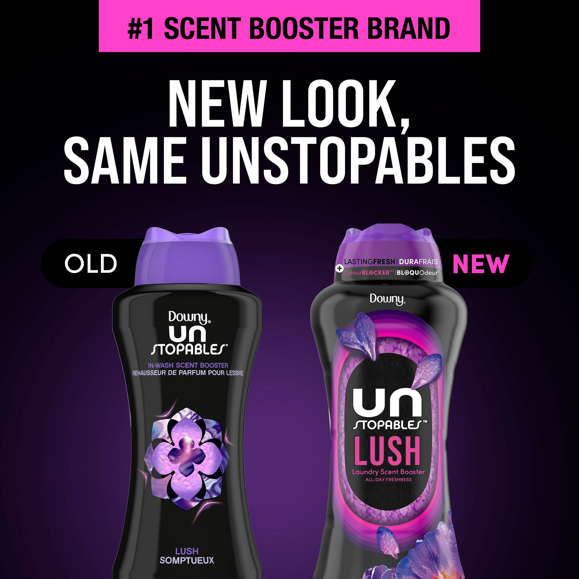Downy Unstopables In Wash Scent Booster Beads, Lush Scent, Laundry