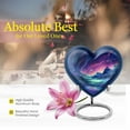 thumbnail image 5 of Twilight Serenade In Alpine Valley - Urns Heart - Funeral Urns For Women - Modern Legacy Cremation Urn - Sleek Design For Contemporary Memorials - Adult Size - 3 Inch, 1 Pc, 5 of 5