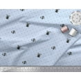thumbnail image 3 of Soimoi Blue Poly Georgette Fabric Gift Box & Bell Dots Fabric Prints By Yard 42 Inch Wide, 3 of 3