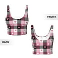 thumbnail image 5 of Naloa Heart Plaid Sports Bras for Women, High Support Bra with Removable Pads, Comfortable - Large, 5 of 9