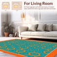 thumbnail image 2 of ODIKA 5' x 7' Machine Washable Non-Slip Area Rug, Geometric Hexagon High Traffic Rug, Orange, 337832, 2 of 7