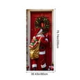thumbnail image 3 of HomeKingdee Christmas Elf Wreath Greeting Banner New Year Photo Booth Backdrop Porch Xmas Door Hanging, 3 of 6
