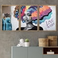 thumbnail image 2 of wall26 Framed Canvas Print Wall Art Set Love is Color Triptych Graffiti &amp; Street Art Cities Mixed Media Realism Bohemian Scenic Urban Multicolor for Living Room, Bedroom, Office - 16"x24&quo, 2 of 5