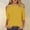 Yellow women cold shoulder tops a1, variant on thefmos Women's Fall Winter Round Neck 3/4 Sleeve Cold Shoulder Blouses Casual Basic Pullover Tops Loose Fit Shirts Trendy Fashion Clothes, Brown L