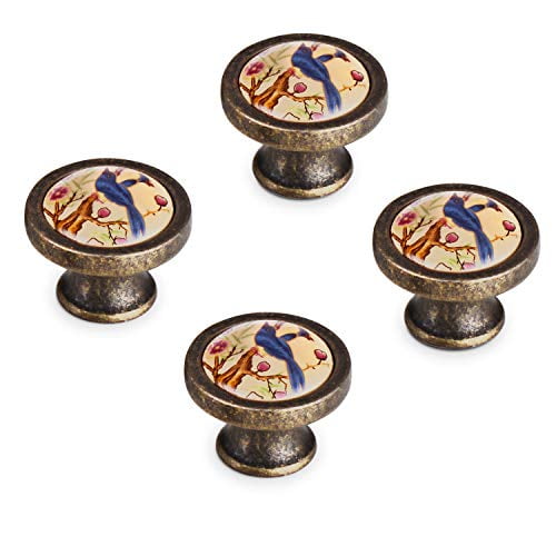 Cabinet Knobs Felidio Rustic Drawer Knobs Dresser Pulls Rubbed Bronze Ceramic Kitchen Cabinet Handles For Home Furniture Cupboard Chest 4 Pack Cabinet Hardware Knobs Walmart Com Walmart Com