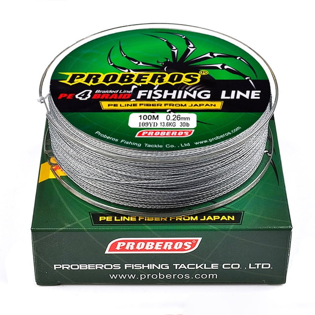 Línea Trenzada PE 4 Hebras 100 M Kuymtek Multifilamento para Pesca Con Señuelo 0/15 Libras