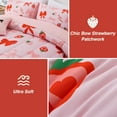 thumbnail image 4 of NTBED Red Bow Comforter Set,6 Piece Bed in a Bag Matching Sheet Set,Cute Ribbon Bowknot Bedding Sets,Princess Style Strawberry Printed,Light Pink Room Decor for Girls,Twin, 4 of 6