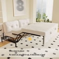 thumbnail image 3 of Aukfa 66.2" Pull Out Sofa Bed, Convertible Loveseat Sleeper Sofa Couch, Beige, 3 of 8