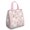 Pink Dog Paw, variant on Husky Dog Flower Floral Insulated Lunch Bag for Women & Adults,Large Portable Soft Cooler Lunch Bag,Thermal Food Storage Tote with Pearl Cotton,8.66L,8.75x5.75x9.5 Inch