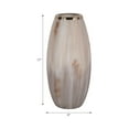 thumbnail image 3 of Modern Glam Glass Vase with Gold Rim - Handcrafted Flower Vase for Home, Office, and Living Room - Elegant Iron & Glass Decorative Accent - 18" Tan, Ivory, Gold, 3 of 10