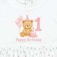 thumbnail image 4 of Inktastic Cute Teddy Bear 1st Birthday Party Girls Baby Dress, 4 of 5