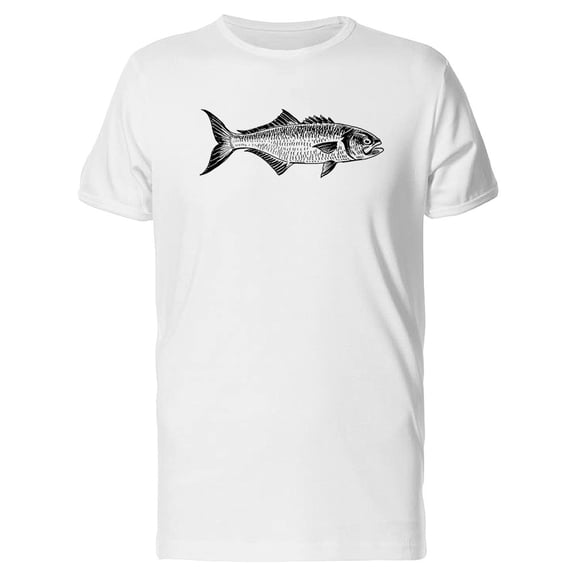 Hand Drawing Of A Fish Tee Men's -Image by Shutterstock