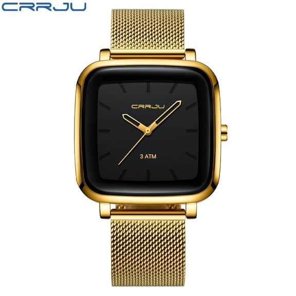 CRRJU Top Brand Luxury Fashion Mens Watches Waterproof Date Clock Rose Gold Watch for Men Quartz Wristwatch Relogio Masculino