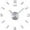Silver, variant on DIY Stereoscopic Frameless Wall Clock Large Number Sticker Clock Good as Housewarming Gift40cmSilver