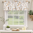 thumbnail image 3 of 2 Pack Valances for Windows, Brown Spring Floral Window Valances for Living Room/Bedroom/Bathroom, Flowers Botanical Elegant Pastoral Light Filtering Kitchen Curtain Valance 42"W x12" L, 3 of 9