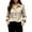 Khaki, variant on Hueook Plaid Button Down Shirt For Women Flannel Collared Work Tops Dressy Gingham Fall Long Sleeve Checkered Blouse Khaki M