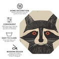 thumbnail image 3 of Vsdgher Retro Raccoon Graphic Print Leather Coasters for Drinks, Durable Drink Coasters 4 Set for Tabletop Protection, Luxurious Home Décor and Housewarming Gift-Octagon, 3 of 6