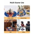 thumbnail image 2 of 15 Inch Round Placemats Set of 6, Merry Christmas Non Slip Heat Insulation PP Table Mats, Blue Winter Xmas Hat Deer Snowflake Washable Place Mats for Kitchen Dining Party Table Decor, 2 of 7
