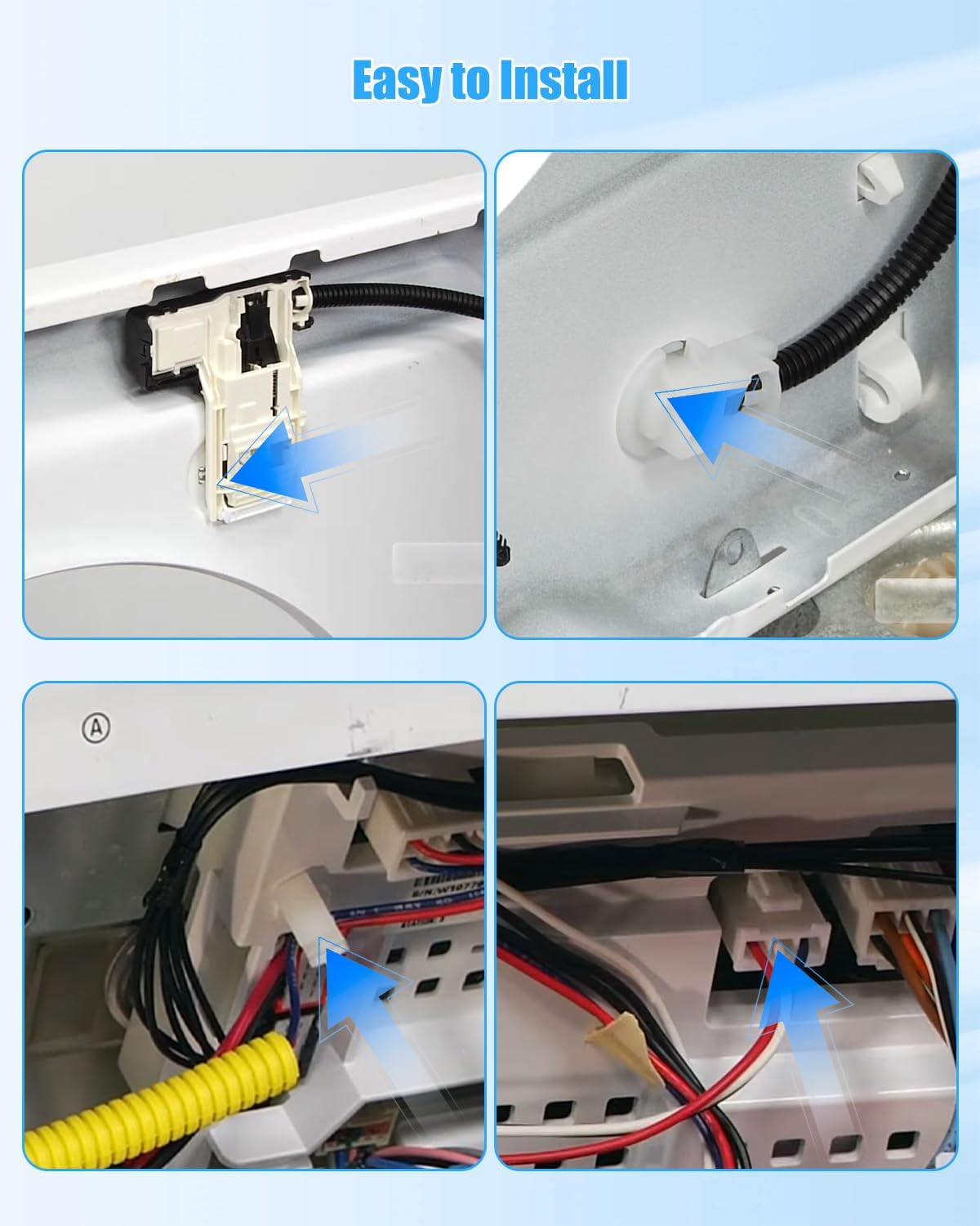 RVKXHD Washer Lid Lock Assembly Compatible with Whirlpool Maytag MVWC565FW0 WTW4616FW0 WTW4616FW1 and more Replace W11307244 W10682535 W10838613, Washer Lid Latch