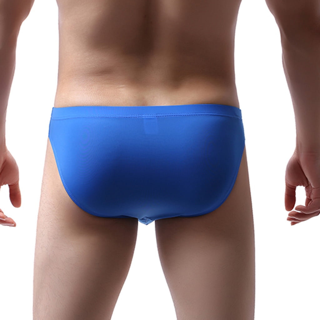 TOWED22 Men's Underwear, Mens Bikini Underwear Low Rise Briefs Microfiber Underpants Blue,XL