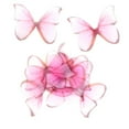 thumbnail image 4 of Esquirla 10 Pcs Charms Papillon en Chiffon Flatback Embellissements Rouges, 4 of 8