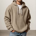 thumbnail image 2 of Bainana Men'S Half Zip Hoodie Long Sleeve Relaxed Hoody Solid Color Hooded Tops Casual Wear Fall Outfit Size Xxxl, 2 of 3
