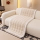 thumbnail image 4 of Cubiertas de asiento Marrón Invierno Espesado Cojín de Sofá Cálido 120x60cm, Cojín de asiento para Silla, Cubierta Fija Antideslizante, Poliéster Acolchado para la Decoración Del Hogar, 4 of 6
