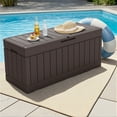 thumbnail image 5 of Vineego Classic Outdoor Weatherproof 82 Gallon Resin Deck Box, Brown, 5 of 7