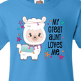 thumbnail image 4 of Inktastic My Great Aunt Loves Me- cute and happy llama Youth T-Shirt, 4 of 5